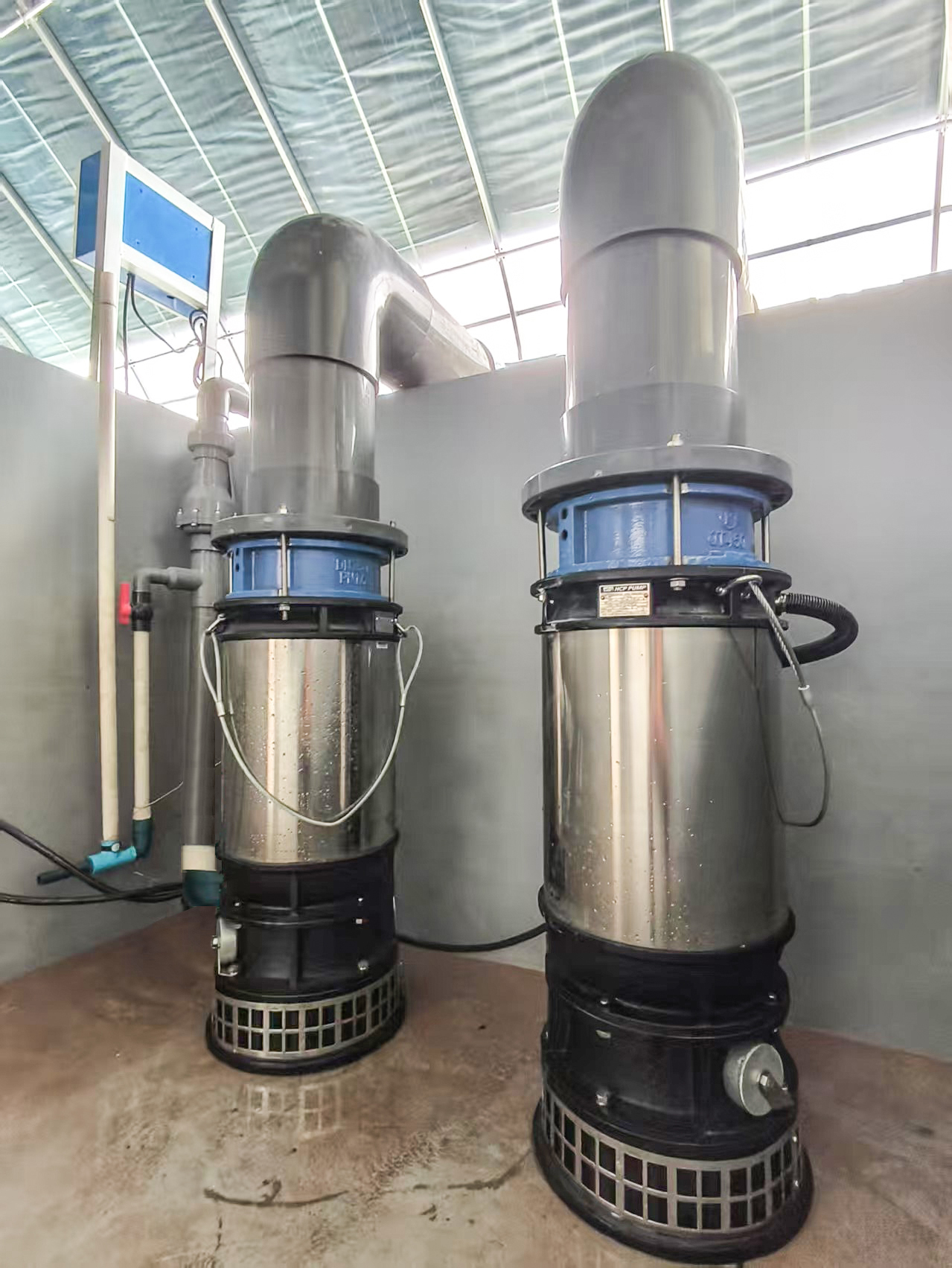 河北保定渔业创新中心涿州基地试验使用河见水泵L-250A.jpg 河北保定渔业创新中心涿州基地试验使用河见水泵L-250A.jpg